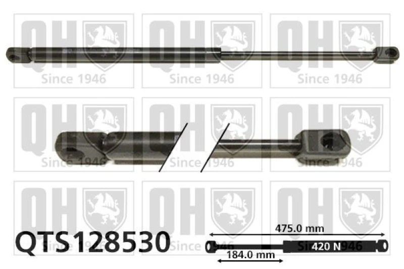 Image of QUINTON HAZELL Tailgate strut QUINTON HAZELL QTS128530