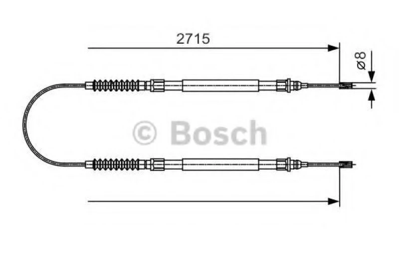 Image of Handbrake cable Bosch 1 987 482 003