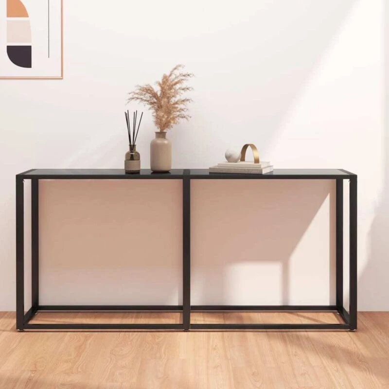 Image of VIDAXL Console Table Black 160x35x75.5cm Tempered Glass vidaXL 8720286462768