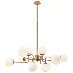 Image of Erich Globe Ceiling Pendant Brass, 12 Light, E14