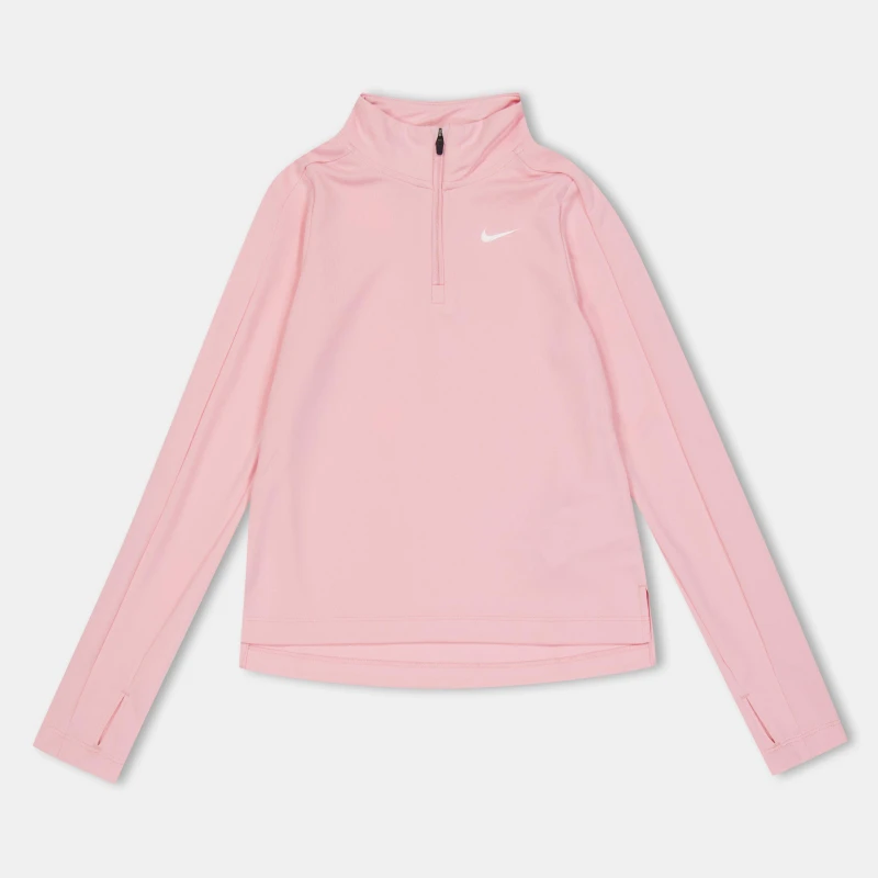 Image of Nike Older Girls DRI-FIT Long Sleeve Half Zip Pink female 7-8 (S)