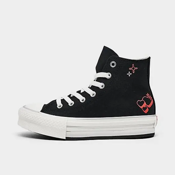 image of Girls' Little Kids Converse Chuck Taylor All Star Y2K Heart EVA Lift Platform Casual Shoes