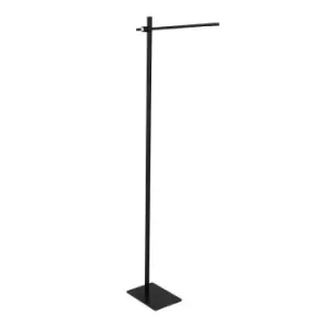 Image of Location Task Floor Lamp Black Matt Brushed, Plastic Matt