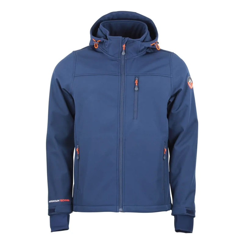 Image of Softshell hooded jacket Peak Mountain Claude Bleu Male M