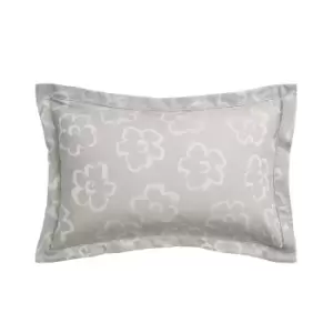 Image of Ted Baker Magnolia Jacquard Oxford Pillowcase, Silver