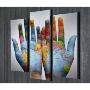 Image of UC53 Multicolor Decorative Canvas Painting (3 Pieces)