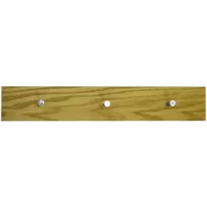 Image of Techstyle Ellis Wood Wall Mounted 40Cm Floating Shelf With 3 Hooks Oak