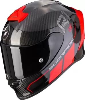 Image of Scorpion EXO-R1 Carbon Air Corpus II Helmet, black-grey-red, Size L, black-grey-red, Size L