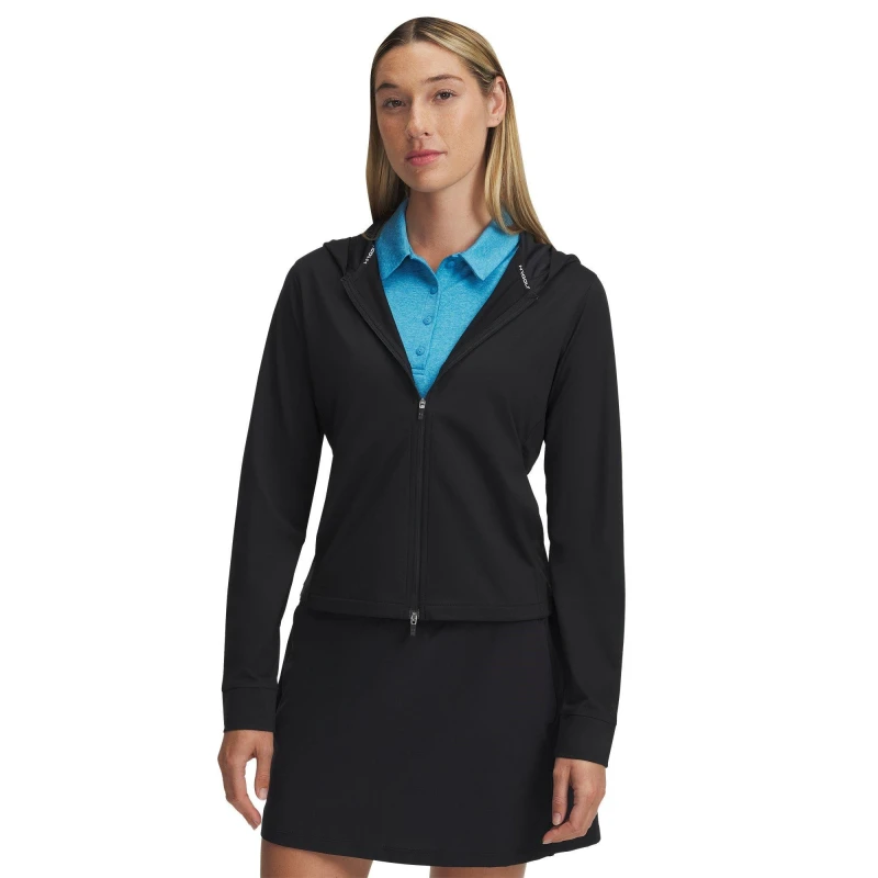 Image of Under Armour Womens Drive Full-Zip Performance Golf Jacket Performance Jackets 10 (S) Black 36601203350