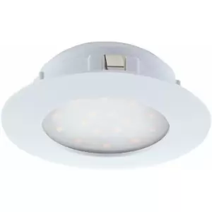 image of Loops - Wall / Ceiling Flush Downlight White Plastic 12W Built in LED 102mm Round