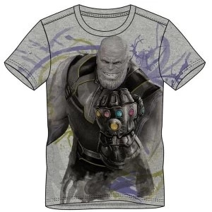 image of Avengers: Infinity War - Thanos Mens Medium T-Shirt - Grey