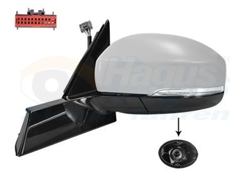 Image of VAN WEZEL Wing mirror VAN WEZEL 0262807