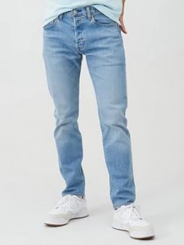 Image of Levis 501 Slim Taper Fit Jeans - Coneflower Clouds