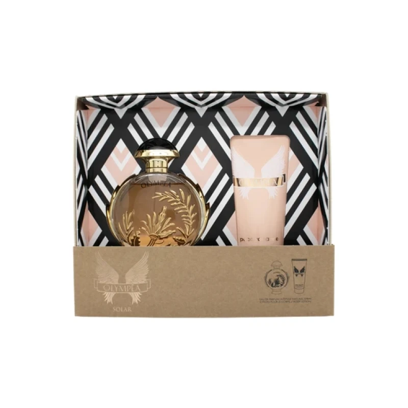 Image of Paco Rabanne Olympea Solar Gift Set 80ml Eau de Parfum Intense + 100ml Body Lotion