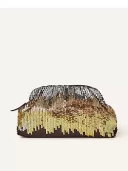 image of Accessorize Ombre Sequin Clutch, Multi, Women