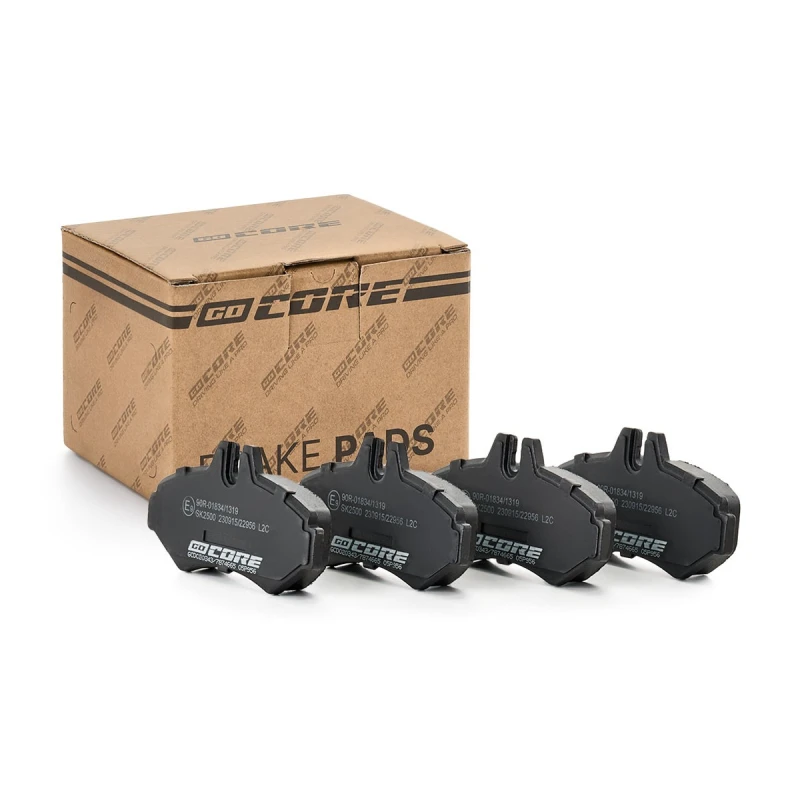 Image of goCORE GCD020343 Brake pad set Rear Axle, excl. wear warning contact, with anti-squeak plate Brake Pad Set,disc brake (402)