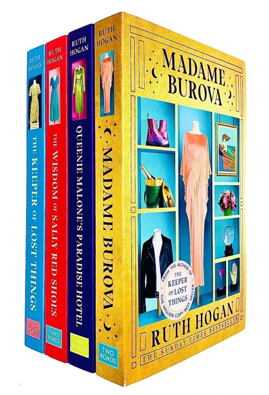 Image of Ruth Hogan 4 Book Set The Wisdom of Sally Red Shoes Queenie Malone's Paradise Hotel Keeper of Lost Things Madame Burova Ruth Hogan Books