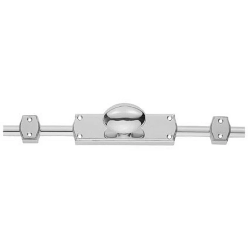 Image of Loops Oval Knobbed Espagnolette Set 118 x 24.5mm Fixing Centres Polished Chrome Multi unisex