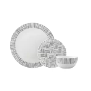 image of Sabichi 12 Piece Brooklyn Dinner Set - Grey