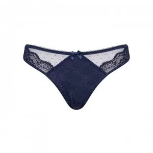 Figleaves Juliette Lace Brazilian Briefs - Navy