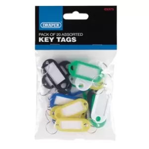 Image of Draper Assorted Key Tags (Pack of 20)
