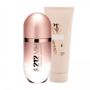 Image of Carolina Herrera 212 VIP Rose Gift Set 50ml Eau de Parfum + 75ml Body Lotion