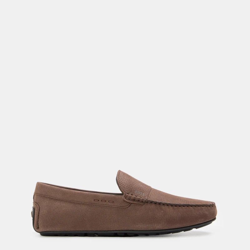 Image of Boss Mens Noel Moccasin Slippers Dark Brown male 11 (45)