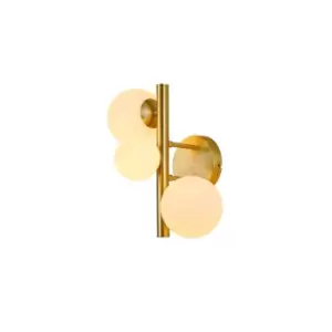 image of Marshall Wall Lamp, 3 Light G9, Satin Gold, Opal Glass