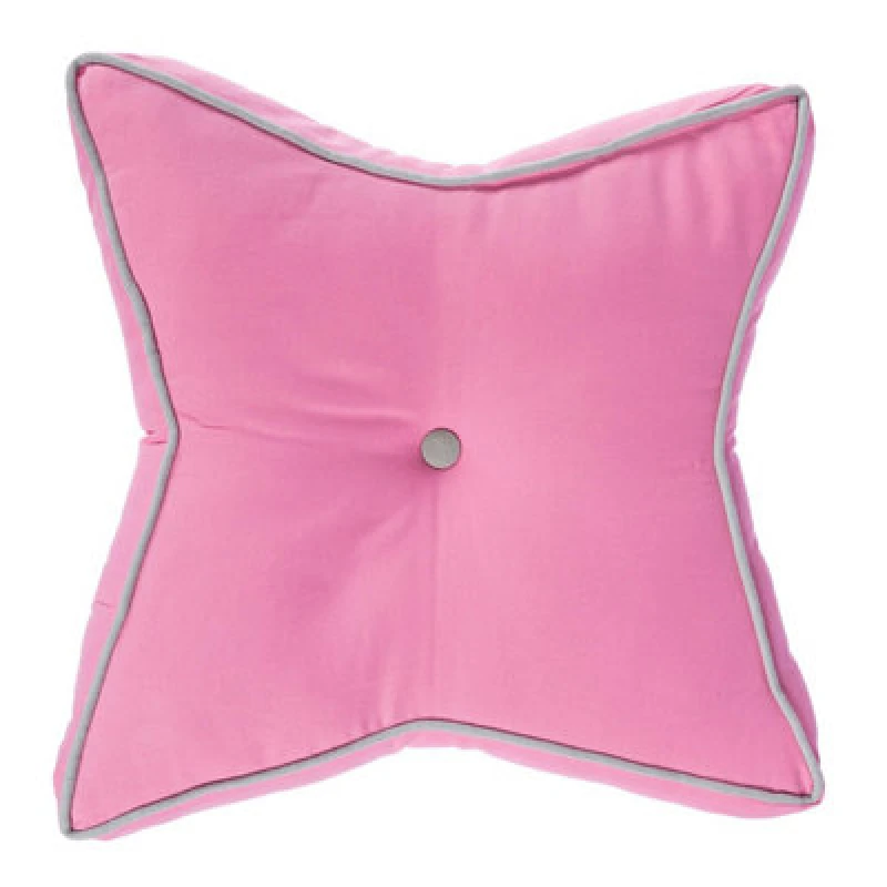 Image of Homescapes Pink And Grey Star Floor Cushion