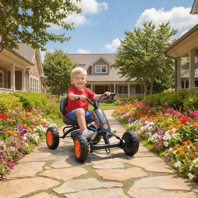 Image of AIYAPLAY Pedal Go Kart, Go Kart for Kids Ages 2-5 Years in Black Unisex