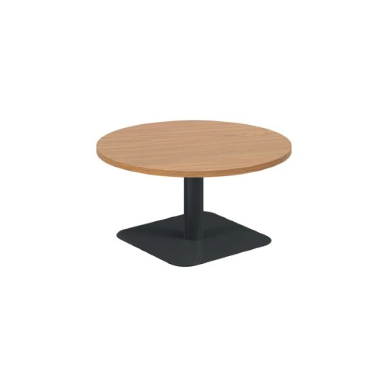 Image of Jemini Origin Round Coffee Table 800x430mm Nova Oak/Black KF800171