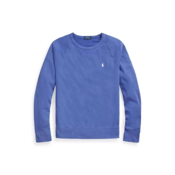 image of Polo Ralph Lauren Terry Crew Sweater - Bright Navy