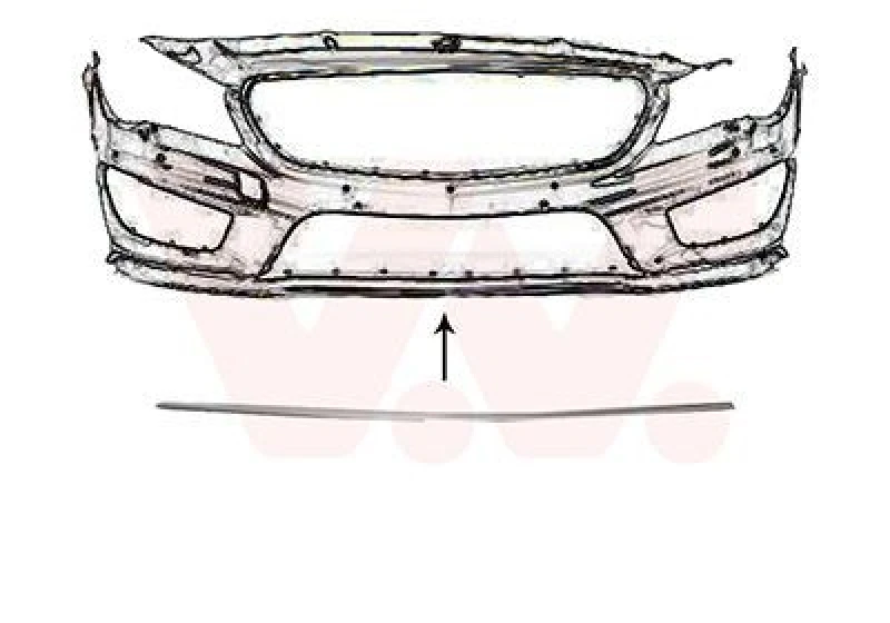 Image of VAN WEZEL Bumper moulding VAN WEZEL 2937585