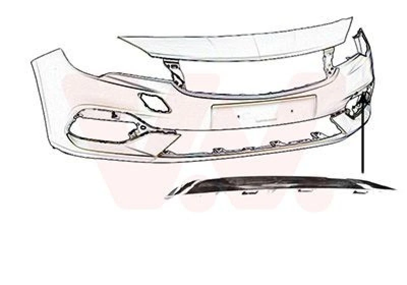 Image of VAN WEZEL Bumper moulding VAN WEZEL 3812597