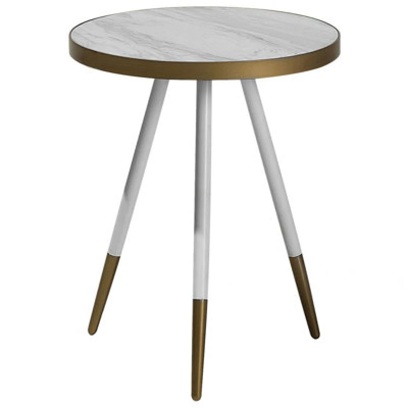 Image of Beliani Side Table Ramona White Marble