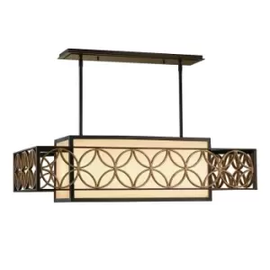 Image of 4 Bulb Chandelier LIght Heritage Bronze Parissiene Gold LED E27 100W