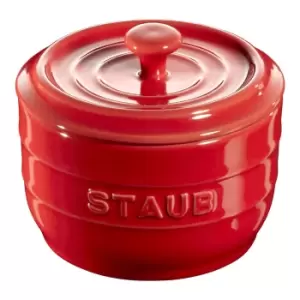 image of Staub Ceramique Ceramic Salt crock cherry