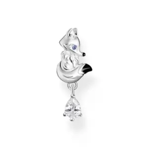 Image of THOMAS SABO Silver Arctic Fox Single Drop Earring