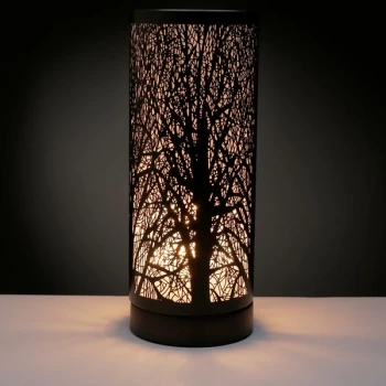 Image of Tree Silhouette Touch Operated Electric Wax Melt Burner Aroma Warmer Lamp - UK Plug