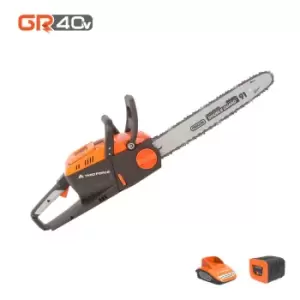 Yard Force 40V Cordless 35Cm Oregon Bar Chainsaw W/ Lithium-ion Battery And Charger - Orange & Black