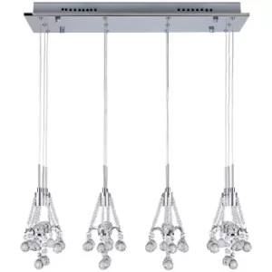 Ruby Straight Bar Pendant Ceiling Light Chrome