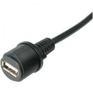 Image of ASSMANN WSW A KAB USBA FS 1M USB Connector 2.0 IP67 Socket build in USB A socket with 1m cable