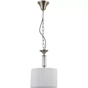 Image of Italux Ferlena Classic 1 Light Cylindrical Pendant Ceiling Light, E14