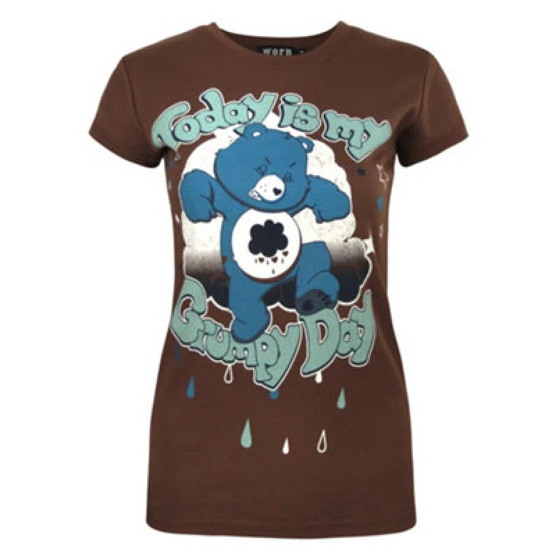 Image of Care Bears Short Sleeved T-Shirt Brown female