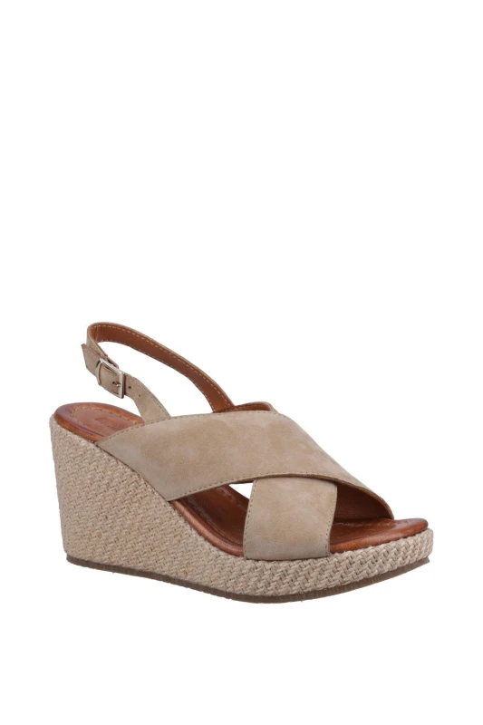 Image of Hush Puppies 'Perrie' Heeled Sandals Taupe