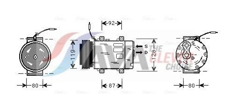 Image of Air conditioning compressor AVA COOLING SYSTEMS RTAK283