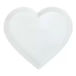 image of Mikasa Chalk Porcelain Heart Serving Platter, 30cm, Labelled