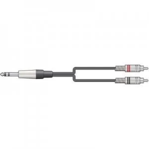 Image of Classic Audio Leads 6.3mm TRS Jack Plug - 2 x RCA Plugs