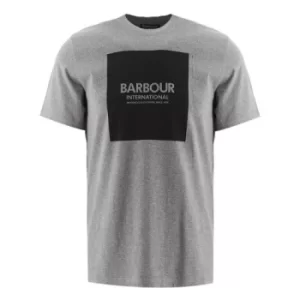 Image of Barbour International Anthracite Marl Block T-Shirt