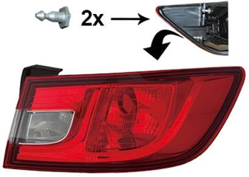 Image of VAN WEZEL Rear light VAN WEZEL 4420932